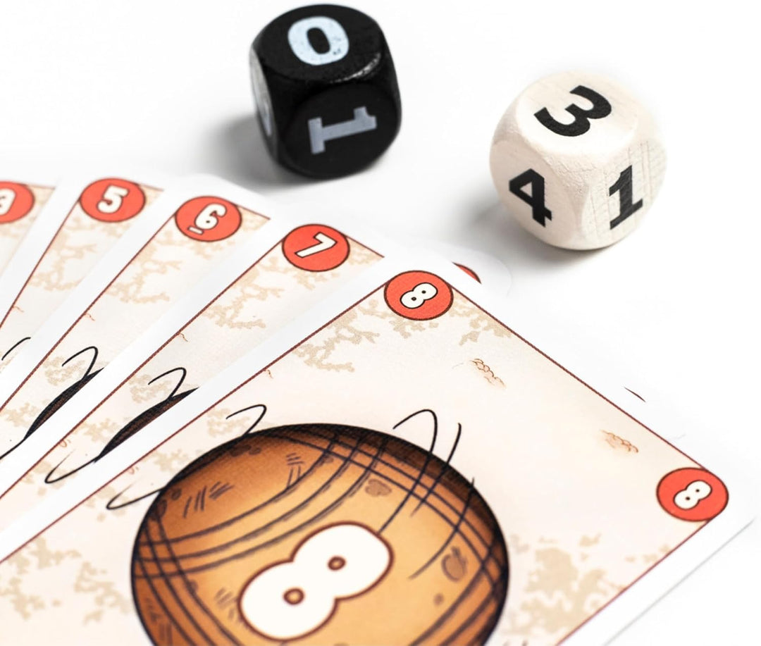 2Tomatoes Games | Boule Rouge | Brettspiel für Teams | Würfel werfen | Über Ihre Bälle zum Boliche!