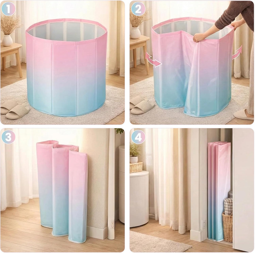 Faltbare Badewanne 66,5x70cm, Tragbare Eisbadewanne