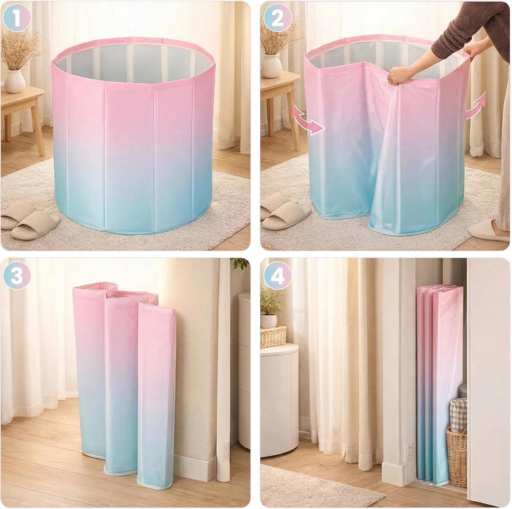 Faltbare Badewanne 66,5x70cm, Tragbare Eisbadewanne