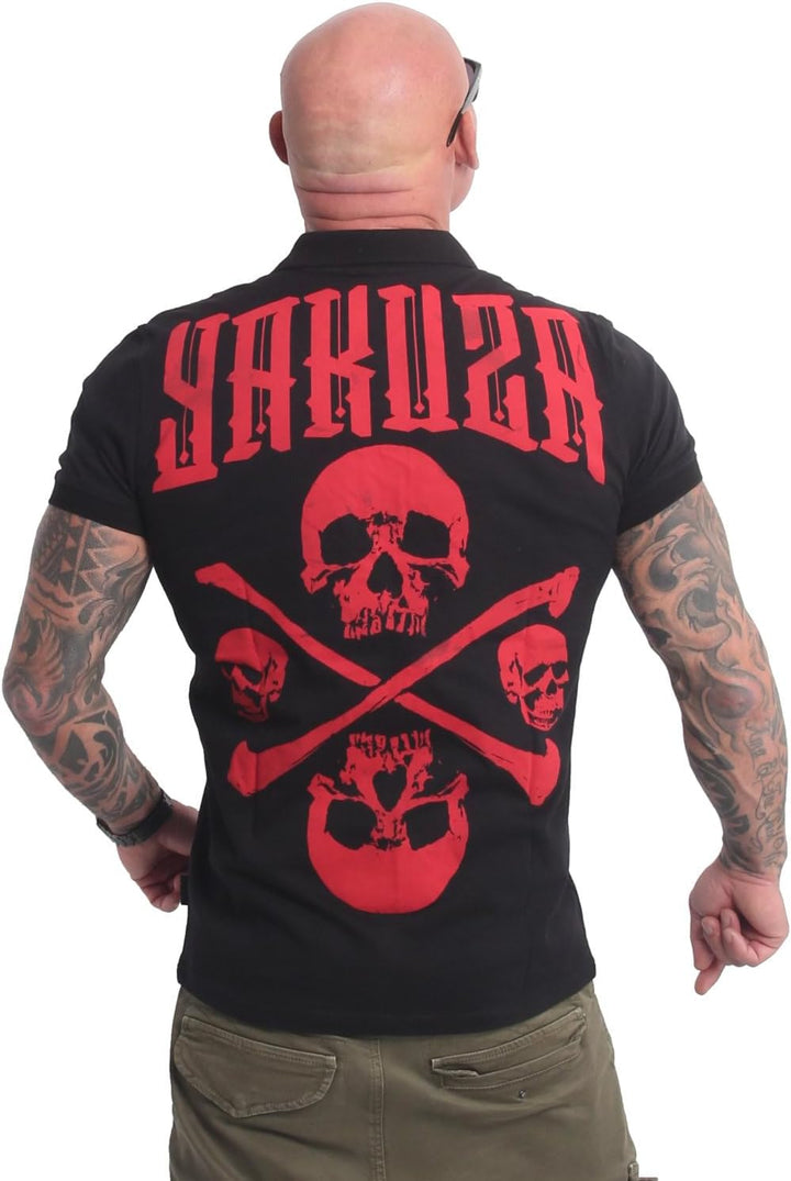 Yakuza Herren Legion Polo Shirt M Schwarz, M Schwarz