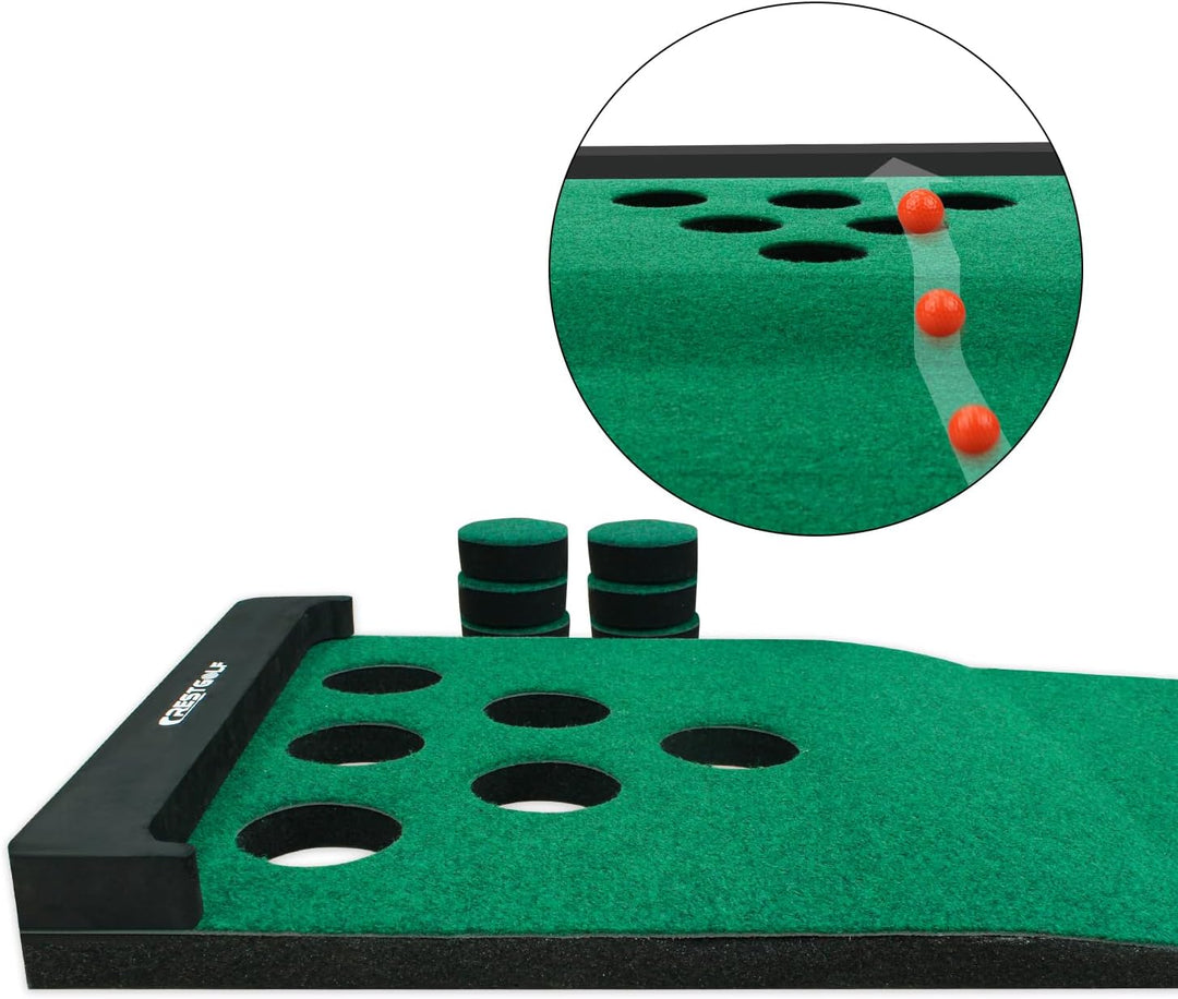 Kofull Golf Putting Matte Putting Green Indoor mit kostenlose 2 Putter + 6 Golfbälle Driving Schlagm
