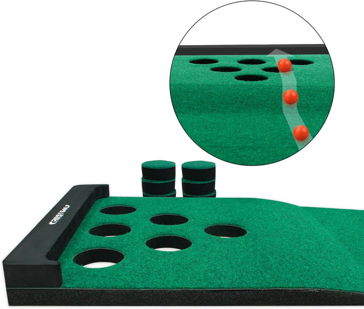 Kofull Golf Putting Matte Putting Green Indoor mit kostenlose 2 Putter + 6 Golfbälle Driving Schlagm