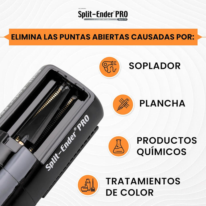 Split Ender PRO – Professionelles Salon-Gerät, titanbeschichtete Klingen, kabelloser Spliss-Trimmer