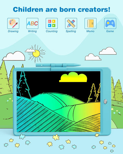 Bravokids Spielzeug für 3 4 5 6 7 Jahre alte Mädchen Jungen, LCD-Schreibtablett 10 Zoll Doodle Board