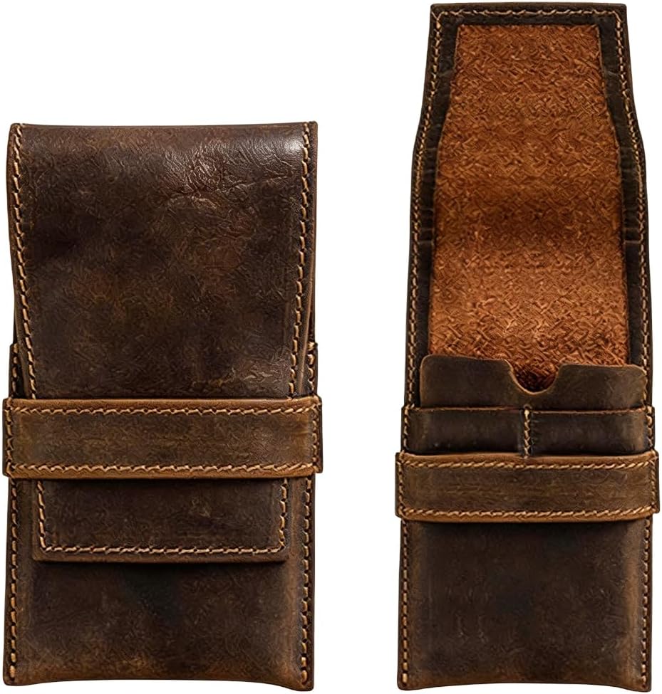 Leeres Maniküre Set Etui Aus Echtem Leder Handgefertigt Aus Rindsleder Ideal Für Die Tägliche Finger