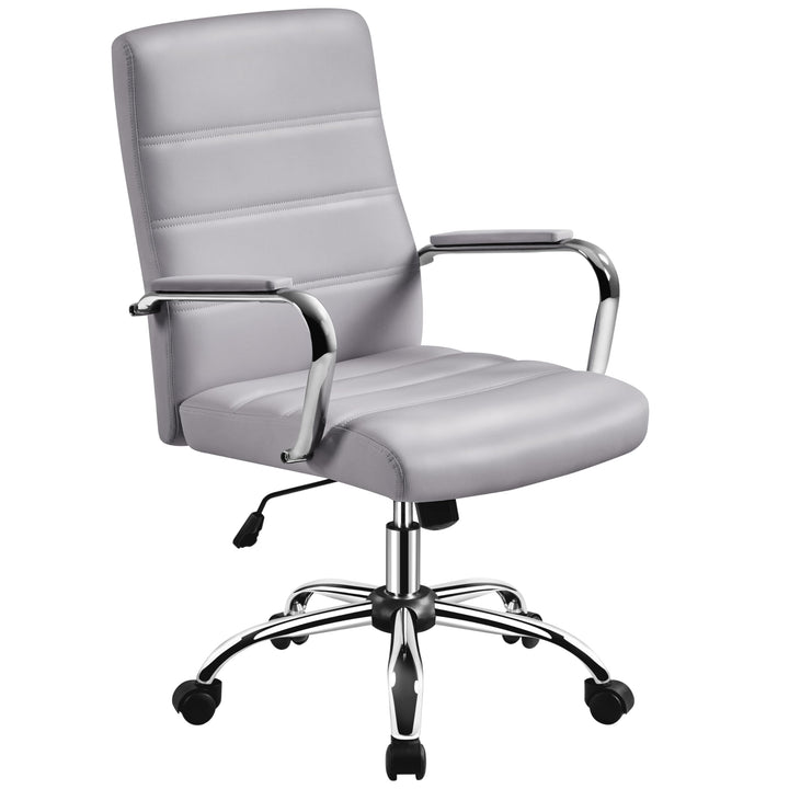 Yaheetech Bürostuhl, ergonomischer Schreibtischstuhl, Drehstuhl Bürodrehstuhl Chefsessel mit Armlehn