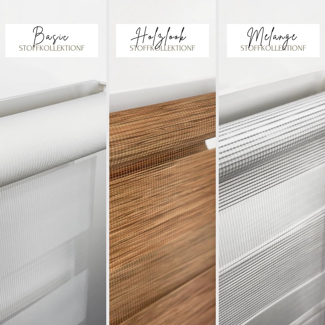 Home-Vision® DuoRollo Klemmfix, Doppelrollo ohne Bohren mit Klämmträgern, Rollos für Fenster und Tür