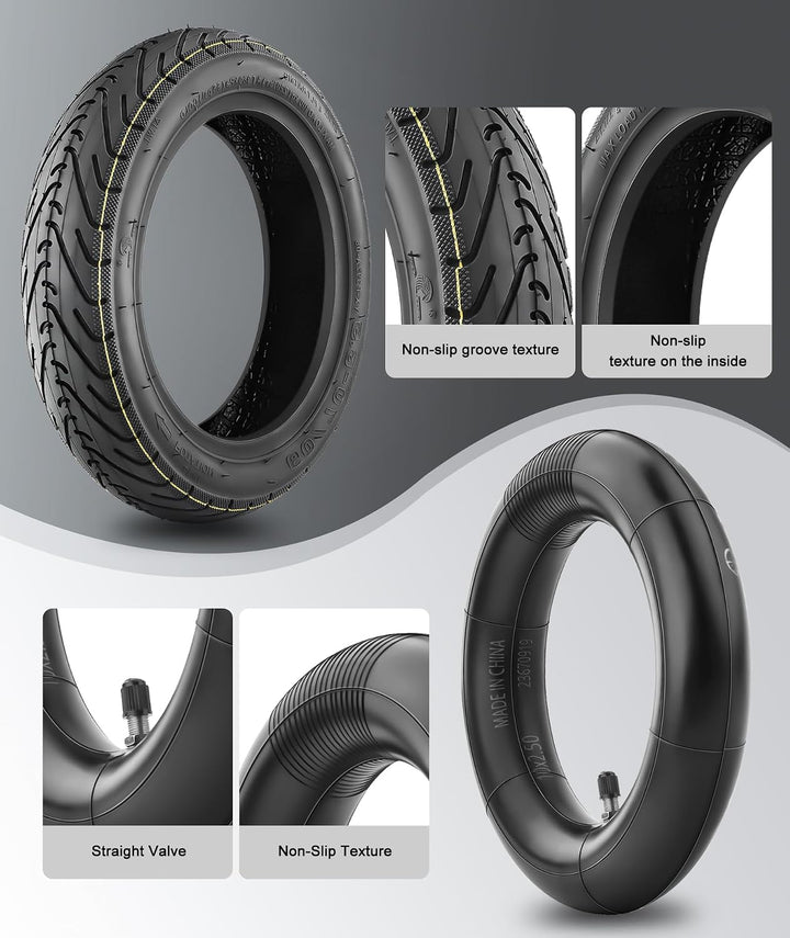 SYACHI Reifen 60/70-6.5 Tubeless Reifen Ersatzräder und Elektroroller Schlauch 10 Zoll Scooter Ersat