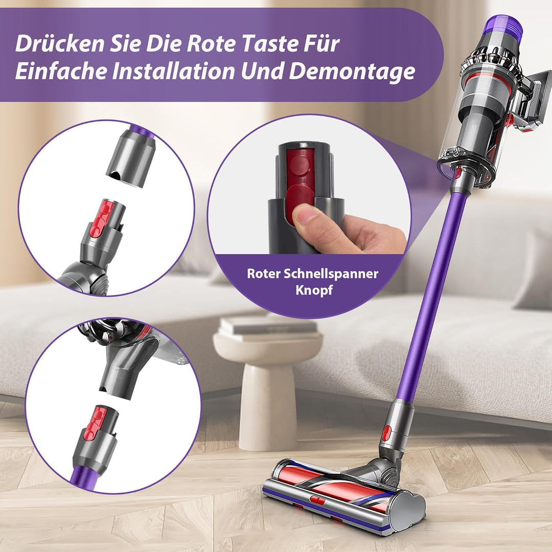 Verlängerungsrohr Kompatibel für Dyson V7 V8 V10 V11 V15, Teleskoprohr mit 2 Stück Filter, Starre Ve