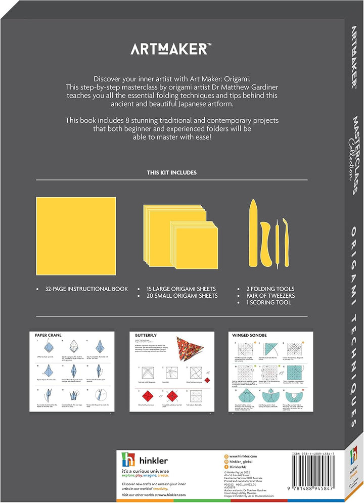 Hinkler Art Maker Masterclass Collection: Origami-Techniken-Set – Anfänger bis Fortgeschrittene – ja