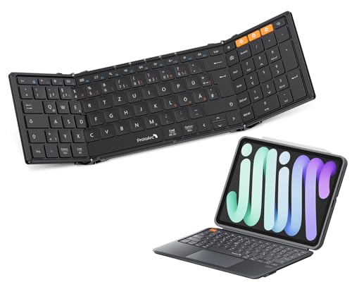 ProtoArc XK01 Faltbare Tastatur Klappbar mit Ziffernblock TK500 Hülle mit Tastatur
