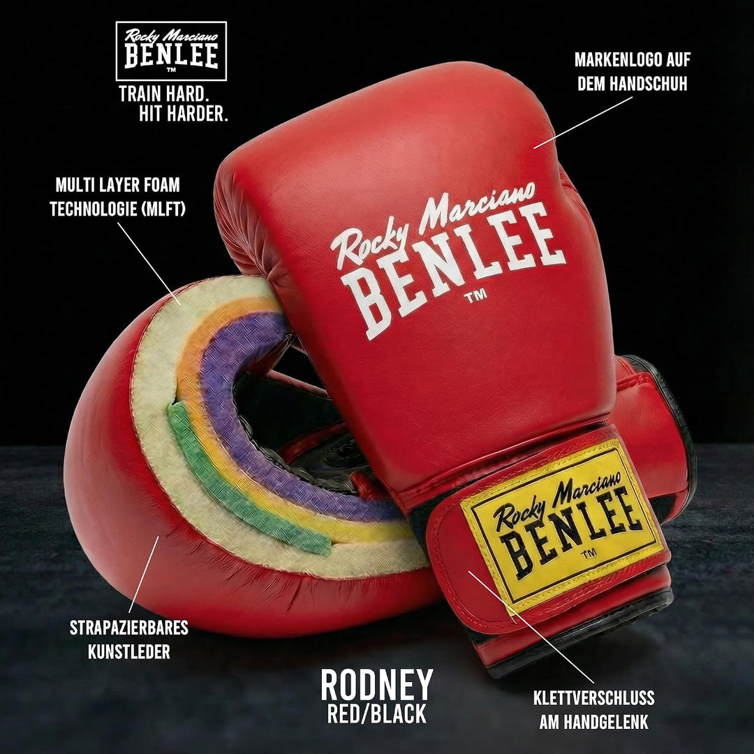 Benlee Rocky Marciano Rodney PVC Boxing Gloves 06 oz Red/Black, 06 oz Red/Black