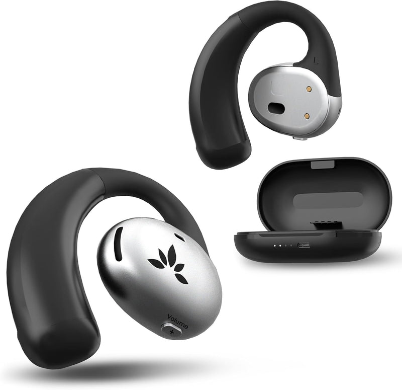 Avantree Pebble - Kopfhörer Kabellos Open Ear, Bluetooth 5.2, Ohrbügel für sicheren Sitz Drahtlos, 3