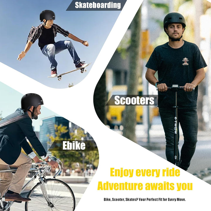PANK Premium Urban Fahrradhelm Herren Damen Skaterhelm BMX E-Scooter Skateboard Scooter Inlineskates