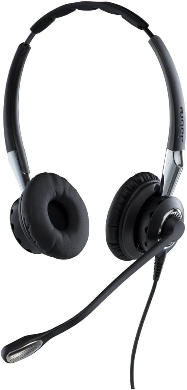 Jabra Q711364 Biz 2400 II QD Duo langlebiges Call-Center-Kabel-Headset für Festnetztelefone mit,Gerä