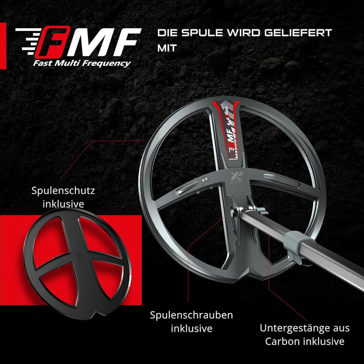 XP DEUS II Doppel-D FMF Suchspule 22 cm