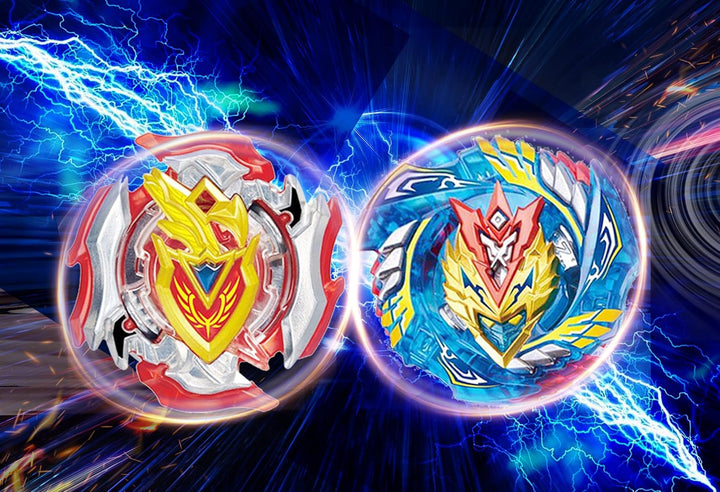 Valkyrie&Achilles 4er Bey Kampfkreisel mit Kasten Metal Fusion Blade Kreisel Set, mit Launcher Griff