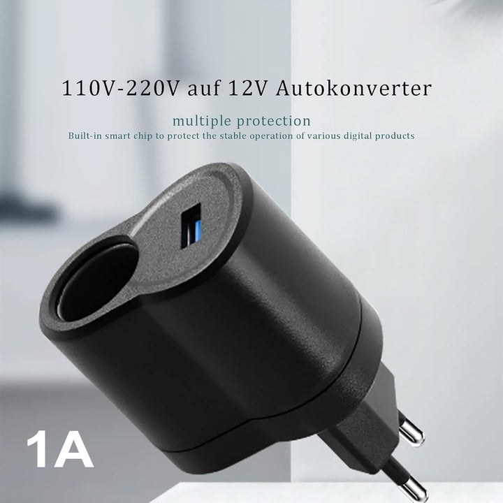 OBEST Adapter Zigarettenanzünder Steckdose KFZ Netzadapter AC auf DC Auto Adapter 240V auf 12V Zigar