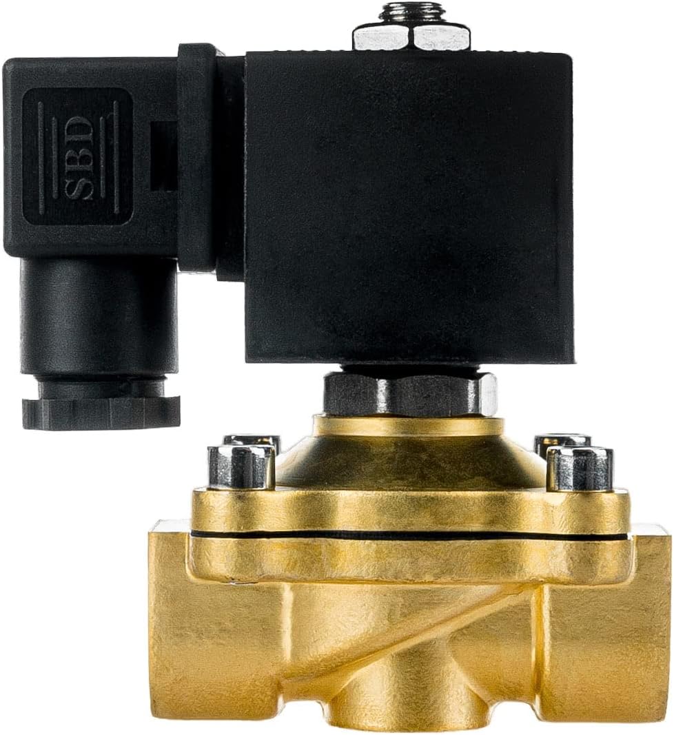 FSA Magnetventil Messing 1/2" 230V AC 0-10 bar Viton stromlos geschlossen, 1/2" 230v Ac