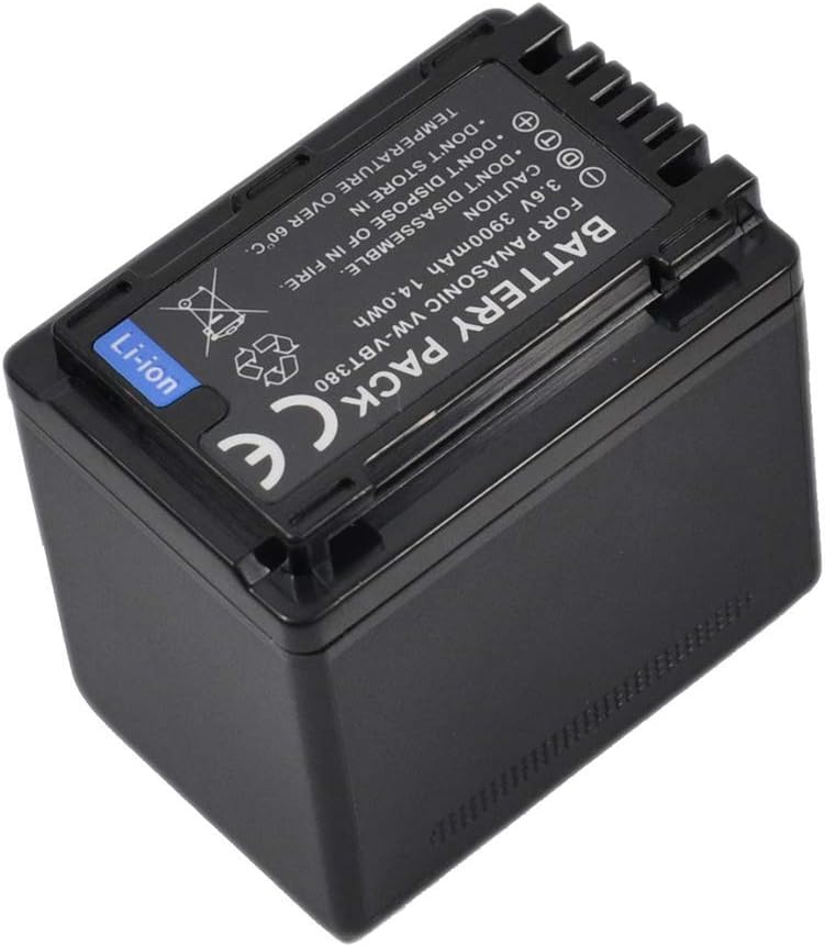 Amsahr Digital Replacement Battery for Panasonic VW-VBT380, HC-V Series HC-V110, V130, V160, V180