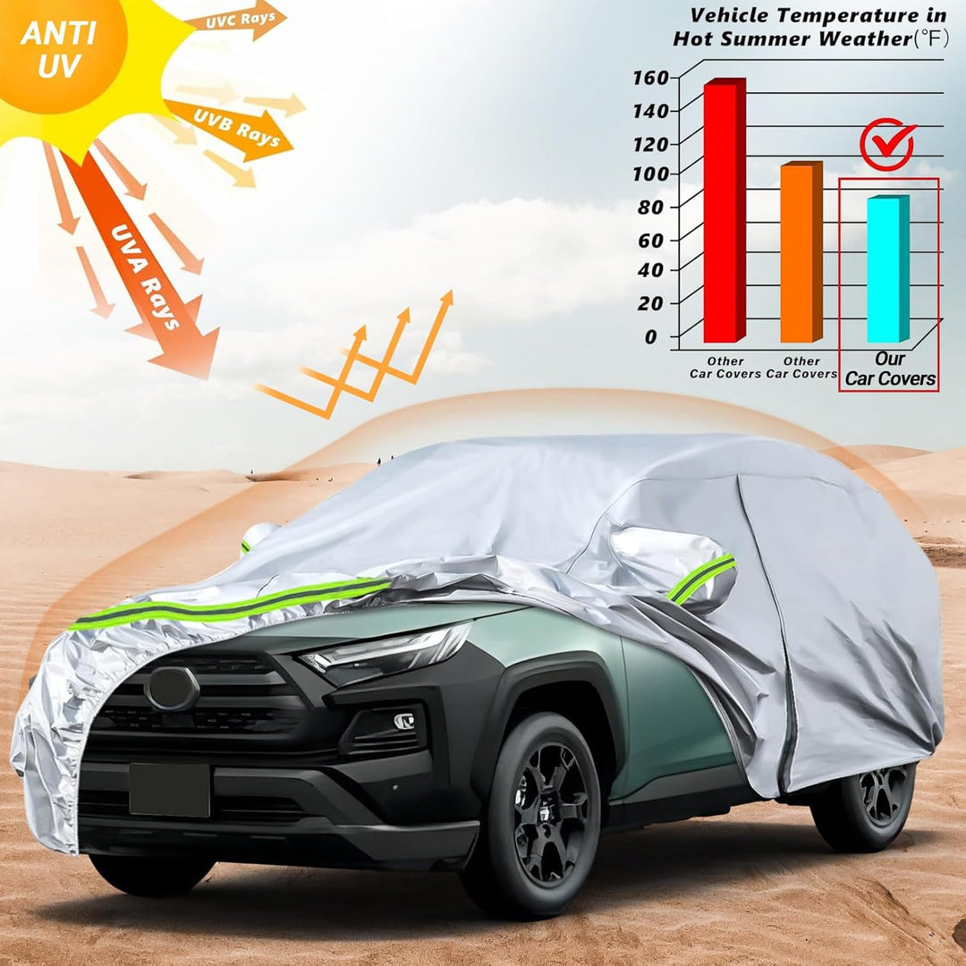 JUDANNA Autoabdeckung Outdoor Wasserdicht Passend für 2012-2024 Toyota RAV4 5-Door SUV, Sommer Vollg