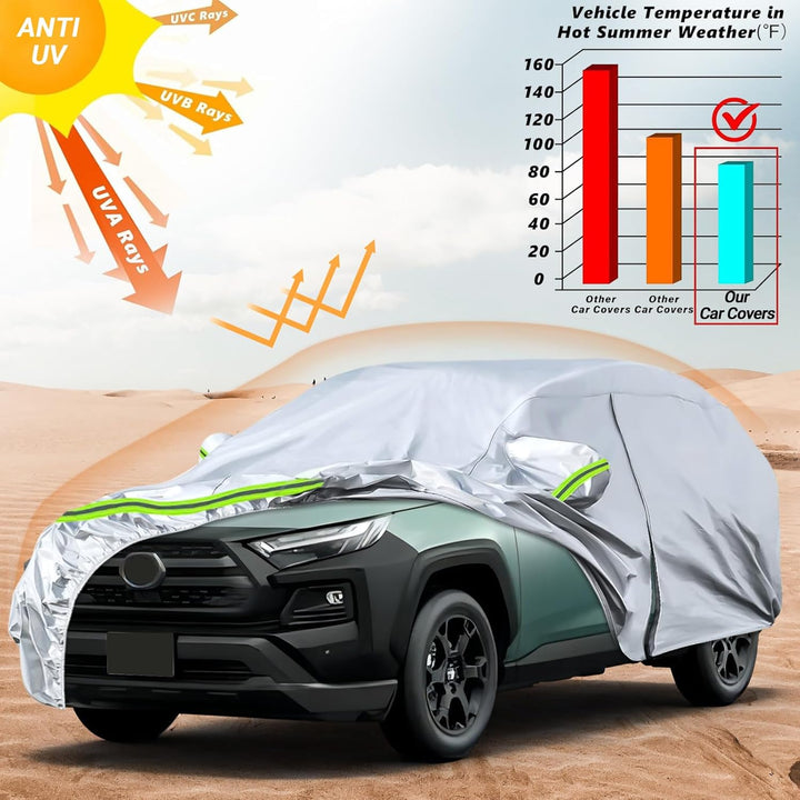 JUDANNA Autoabdeckung Outdoor Wasserdicht Passend für 2012-2024 Toyota RAV4 5-Door SUV, Sommer Vollg