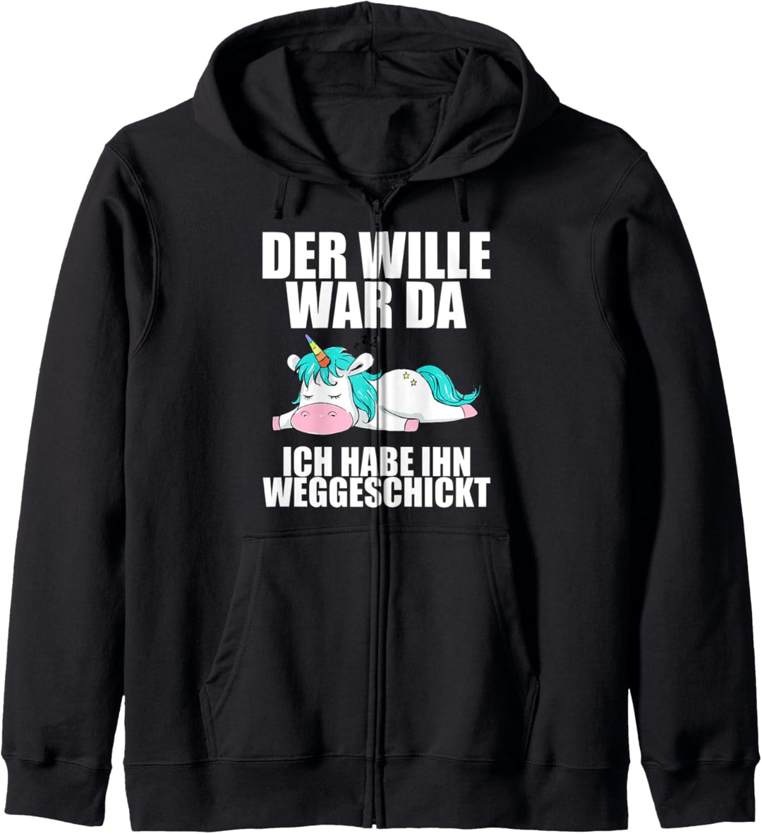 Lustig Spruch Einhorn Mitarbeiterin Arbeitskollege Kollegin Kapuzenjacke
