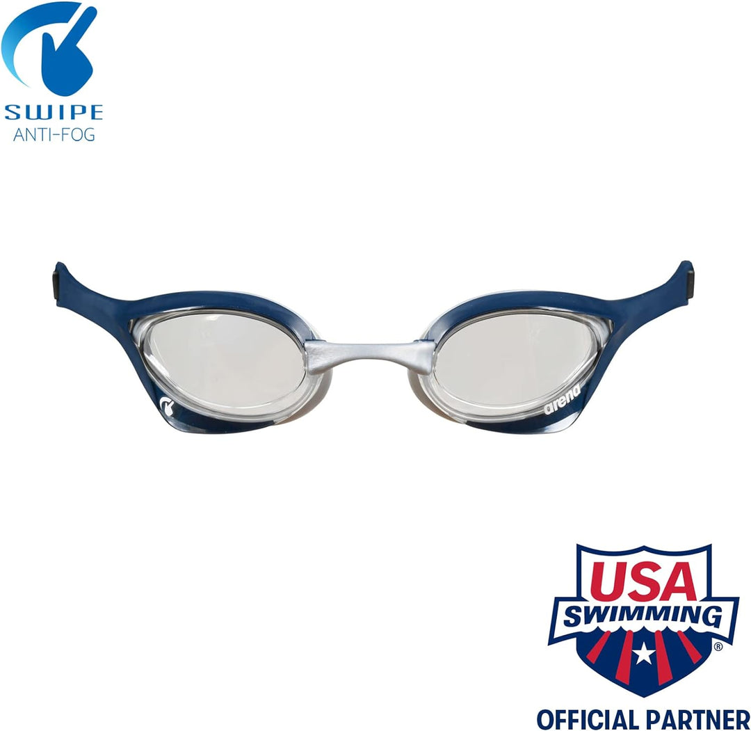 ARENA Unisex Cobra Ultra Swipe Schwimmbrillen (1er Pack) CLEAR-SHARK-GREY Einheitsgrösse Bundle mit