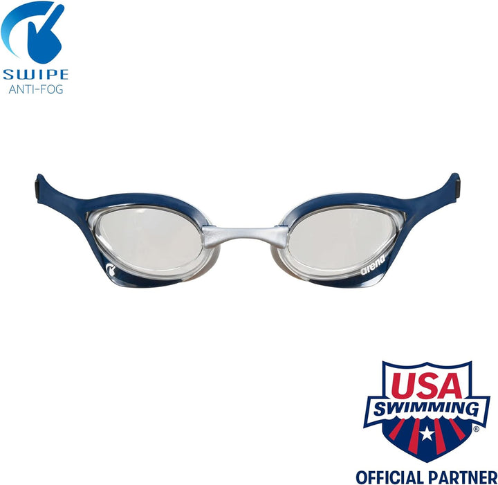 ARENA Unisex Cobra Ultra Swipe Schwimmbrillen (1er Pack) CLEAR-SHARK-GREY Einheitsgrösse Bundle mit