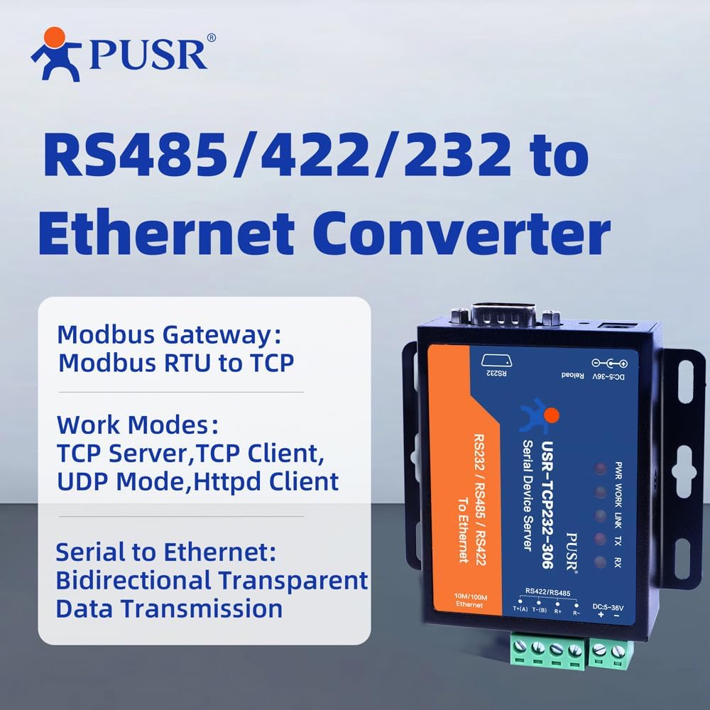 RS485 RS232 RS422 zu Ethernet Modbus RTU zu TCP Modbus Gateway Serial to Ethernet Bidirektional Tran