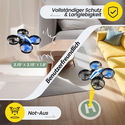 Holy Stone HS210 Mini Drohne für Kinder,RC Quadrocopter Nano Drone mit 3 Akkus 21 Min. Lange Flugzei