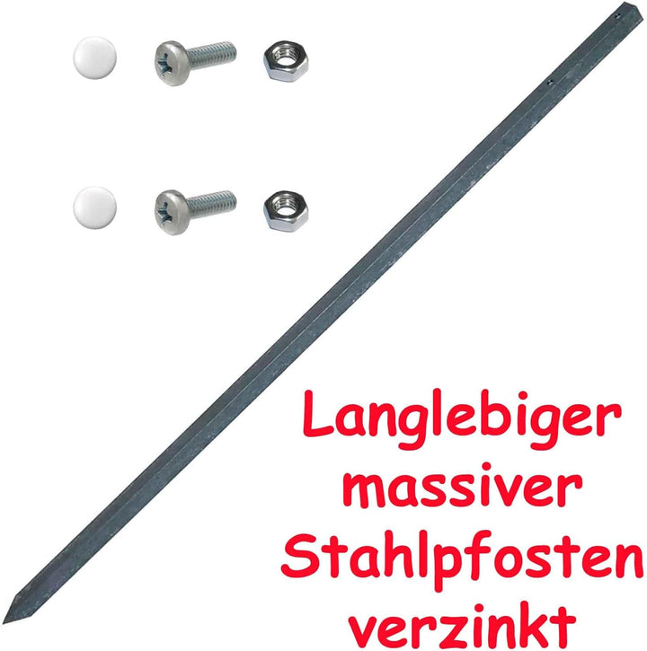 Kleberio® Einschlagpfosten verzinkt, Stahl, rostfrei Nummernschildhalterung Auto Kennzeichenhalter f