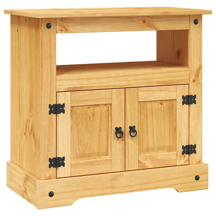 vidaXL Kiefer Massiv TV Schrank 80x43x78 cm Lowboard Fernsehschrank Sideboard Braun, Braun