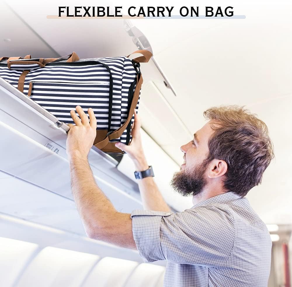 Lekesky Reisetasche Damen 60L 80L 100L mit Schuhfach, Faltbare Reisetasche Weekender Sporttasche fur