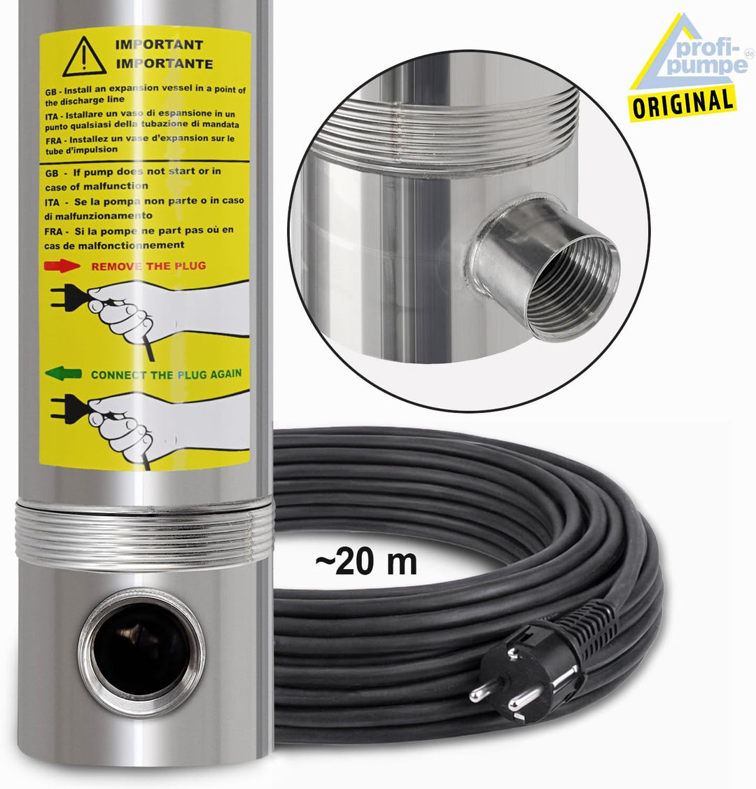REGENWASSERPUMPE Tauchpumpe TAUCHDRUCKPUMPE ZISTERNENPUMPE Regen-Star-Automatic 750, 20m Kabel, Zist