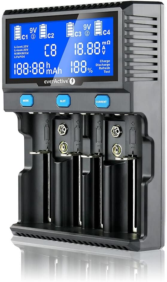 Charger for Cylindrical Li-ion and NI-MH Batteries everActive UC-4200