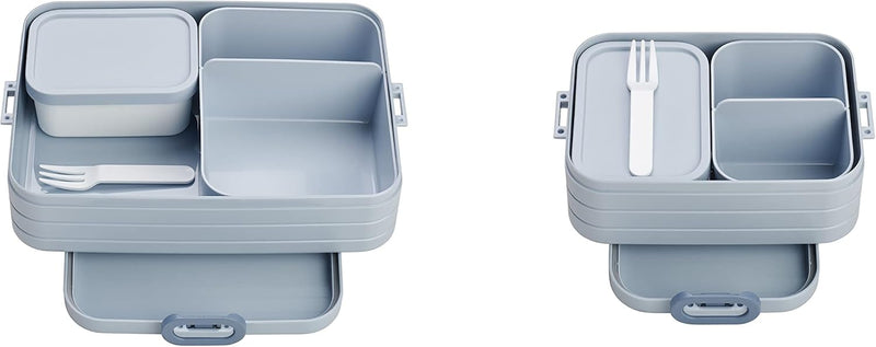 Mepal 2-tlg Bento-Lunchboxen Set Klein/Gross Take A – Brotdose mit Fächern, geeignet für bis zu 4 BZ