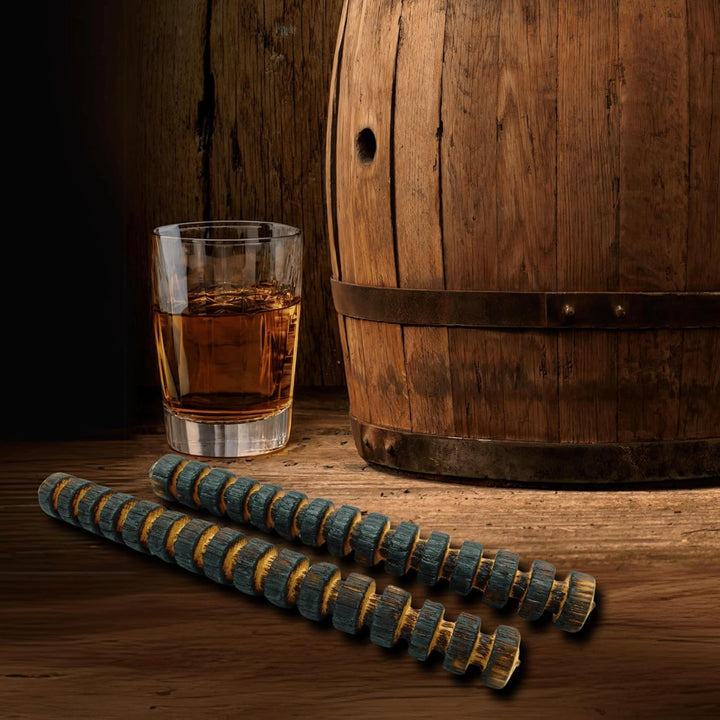 Spirale aus Eichenfässern x 2 - Holzspiralen, Eichen Infusion Flasche Spiral (Whiskey Bourbon US - S