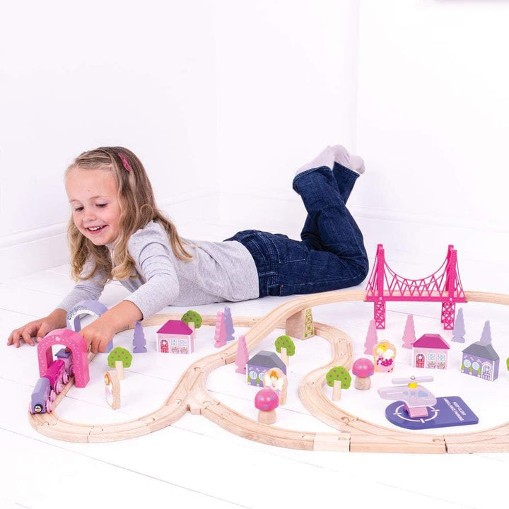 Bigjigs Rail Holzeisenbahn Set Märchenstadt 3+ Jahre