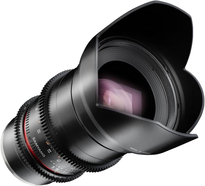 Samyang 7811 35/1,5 Objektiv Video DSLR II Sony E manueller Fokus Videoobjektiv 0,8 Zahnkranz Gear,