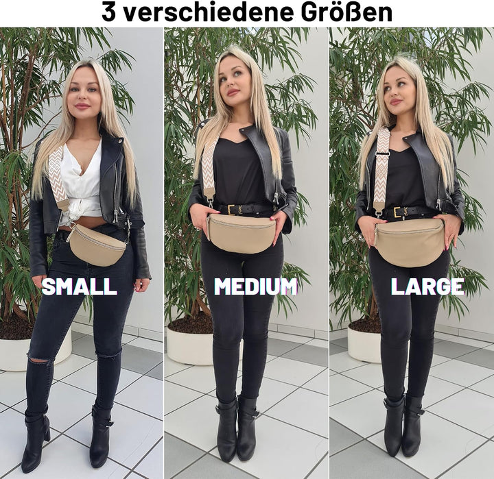 Blade Bauchtasche Damen Echtleder, stylische Gürteltasche Damen mit Leder abnehmbaren &amp; verstellbare