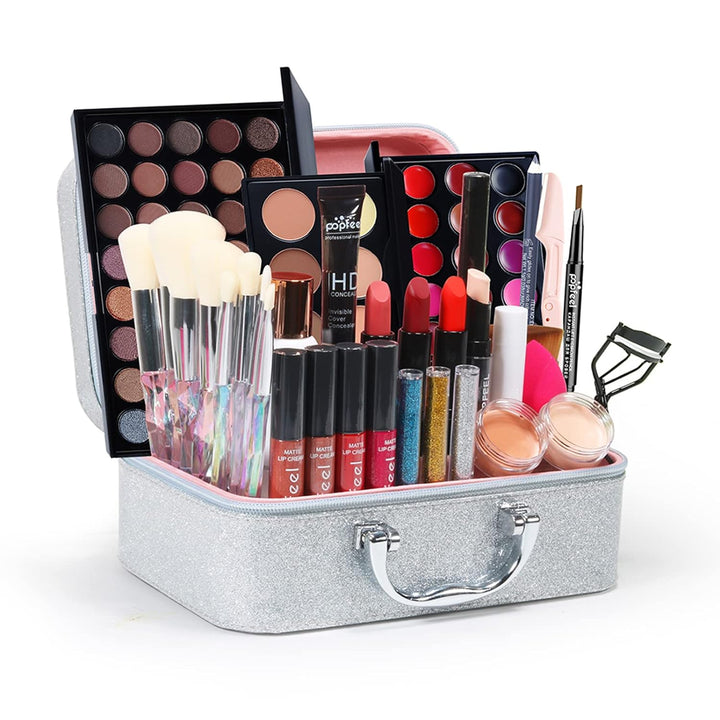 CHSEEO Schmink Geschenkset Make-Up Set Kosmetik Makeup Paletten Schminkkoffer Schminke für Gesicht,