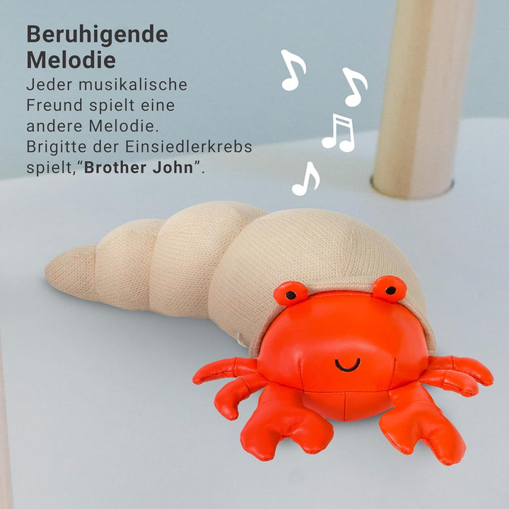 Little big friends Musical Friends | Musikalisches Schnurzug-Spielzeug für Babys | Besonderes Stofft