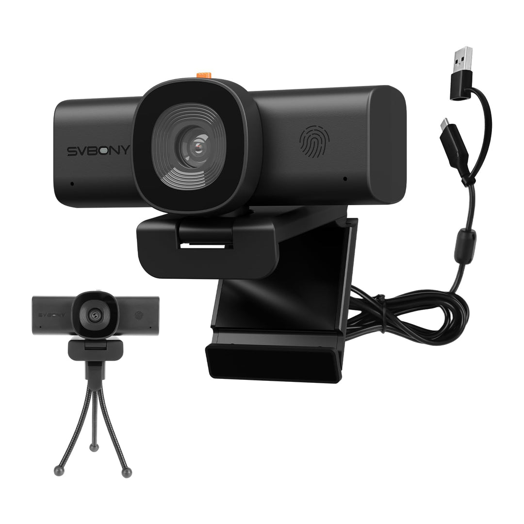SVBONY SVN W1 2K/30fps pc Kamera für Zoom, Sitzungen Und Videoanrufe | Zwei in Einem Full HD Webcam