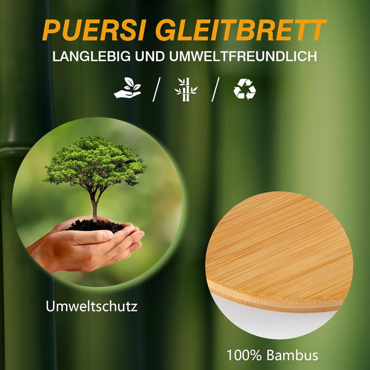 PUERSI Gleitbrett für Thermomix TM6/TM5, 2te Generation, Brett für Thermomix mit Rollen, Leicht Glei