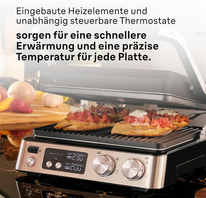 Braun MultiGrill 7 CG7040, 3-in-1 Kontaktgrill, BBQ & Ofen, grosse Grillfläche (12 Burger), 2000W, 2