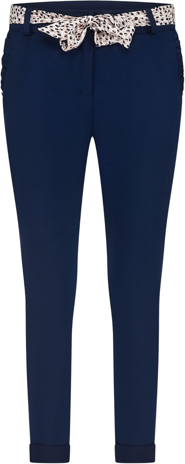 Mississhop Female Damen Stretch Klassische Chino Hose S Blau, M