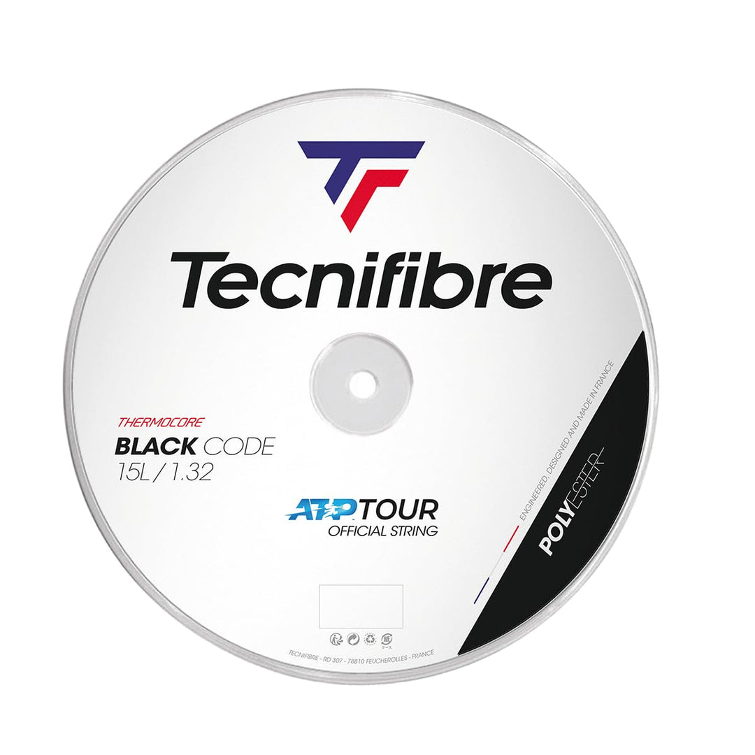 Tecnifibre Unisex – Erwachsene Rolle 200M Black Code 1.32 Tennissaiten, Schwarz, Einheitsgrösse