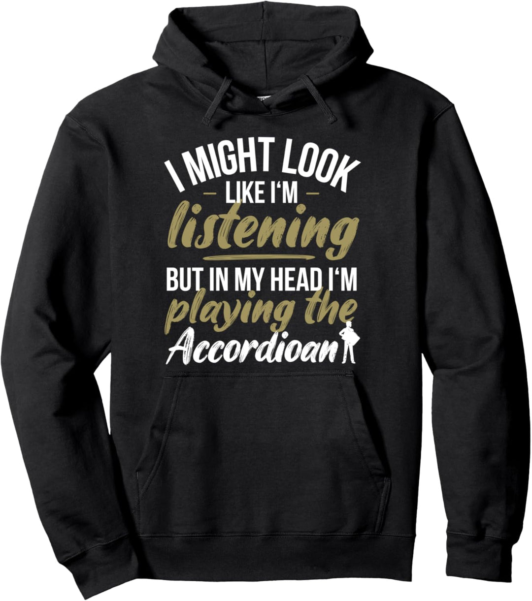 Akkordeonspieler Im Kopf Spiele Ich Akkordeon Pullover Hoodie