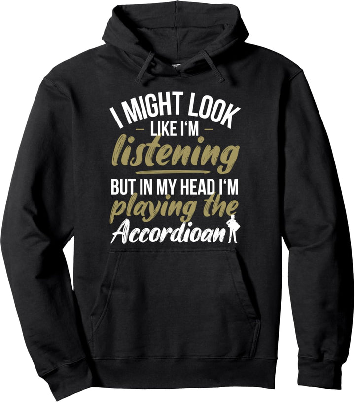 Akkordeonspieler Im Kopf Spiele Ich Akkordeon Pullover Hoodie